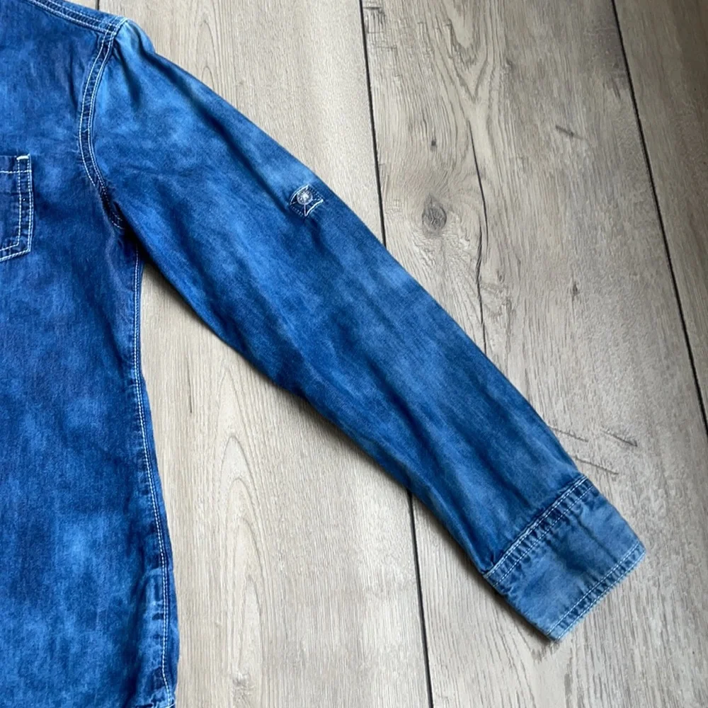 Justice Girl Denim Blouse Size 12